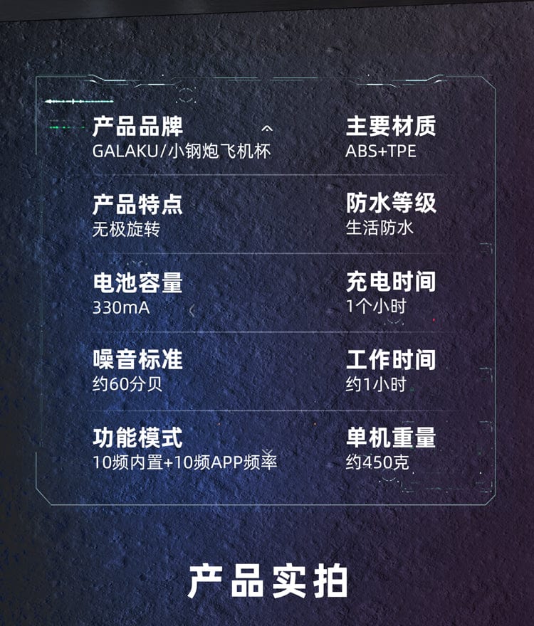 Galaku Little Cannon Rotating Suck Vibrating App-Controlled Cup