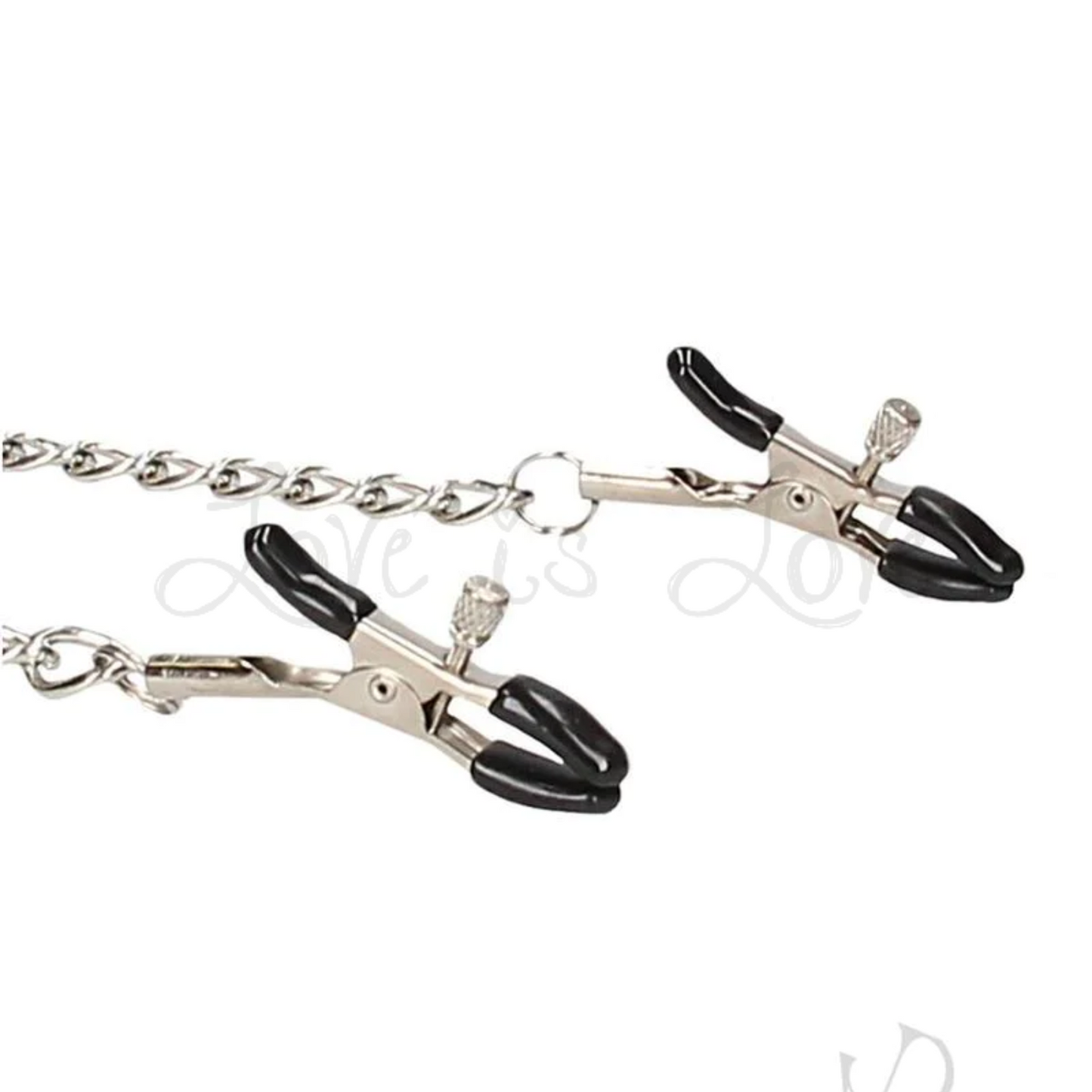 Shots Ouch! Black & White Adjustable Velcro Collar With Nipple Clamps Black
