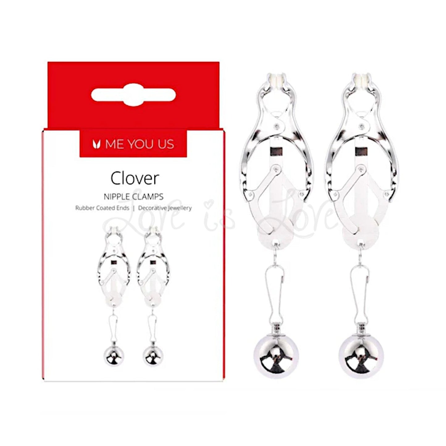 Me You Us Clover Nipple Clamp Silver