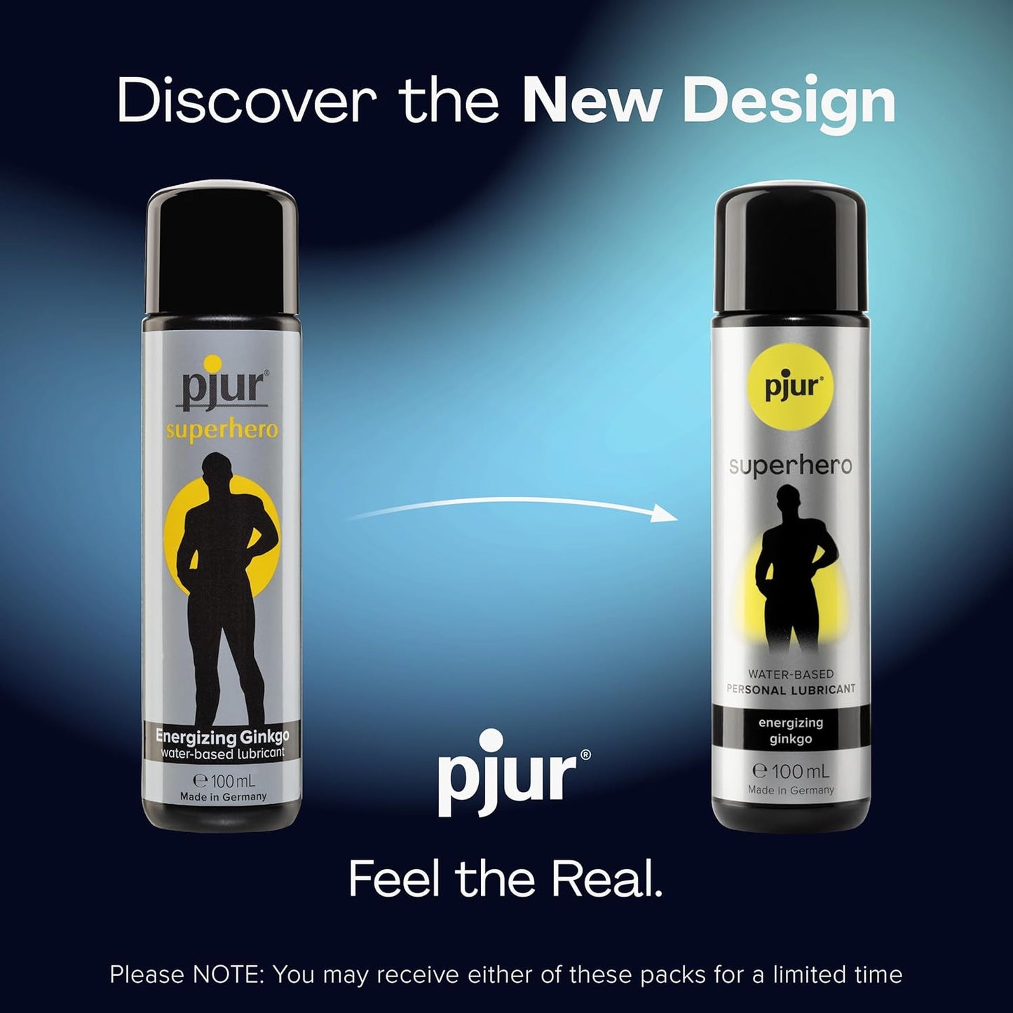 Pjur Superhero Energizin Ginkgo Water Based Lubricant 100 ML 3.4 FL OZ (Latest New Packaging)