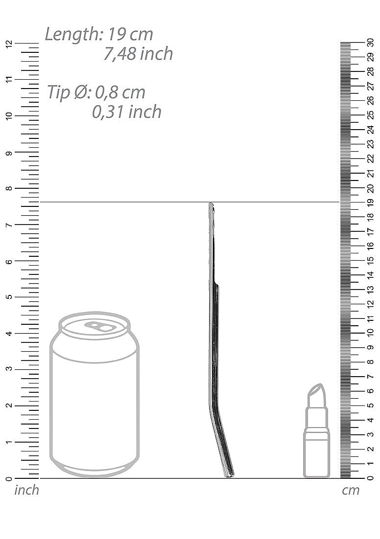 Shots Ouch! Urethral Sounding Stainless Steel Dilator Length 190 mm with 8 mm Tip