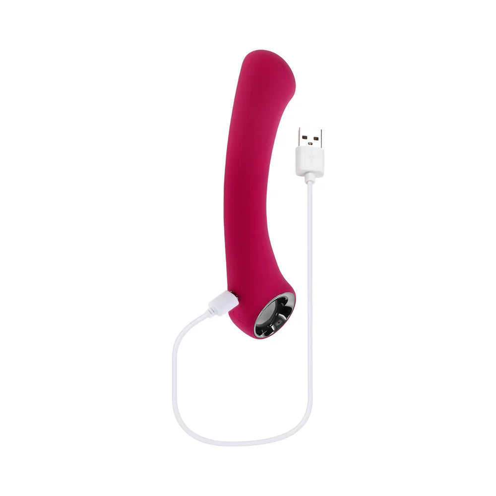 Evolved Pleasure Curve Silicone G-Spot Vibrator Burgundy