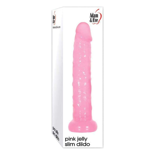 Adam & Eve Jelly Slim Dildo Pink 6 Inch