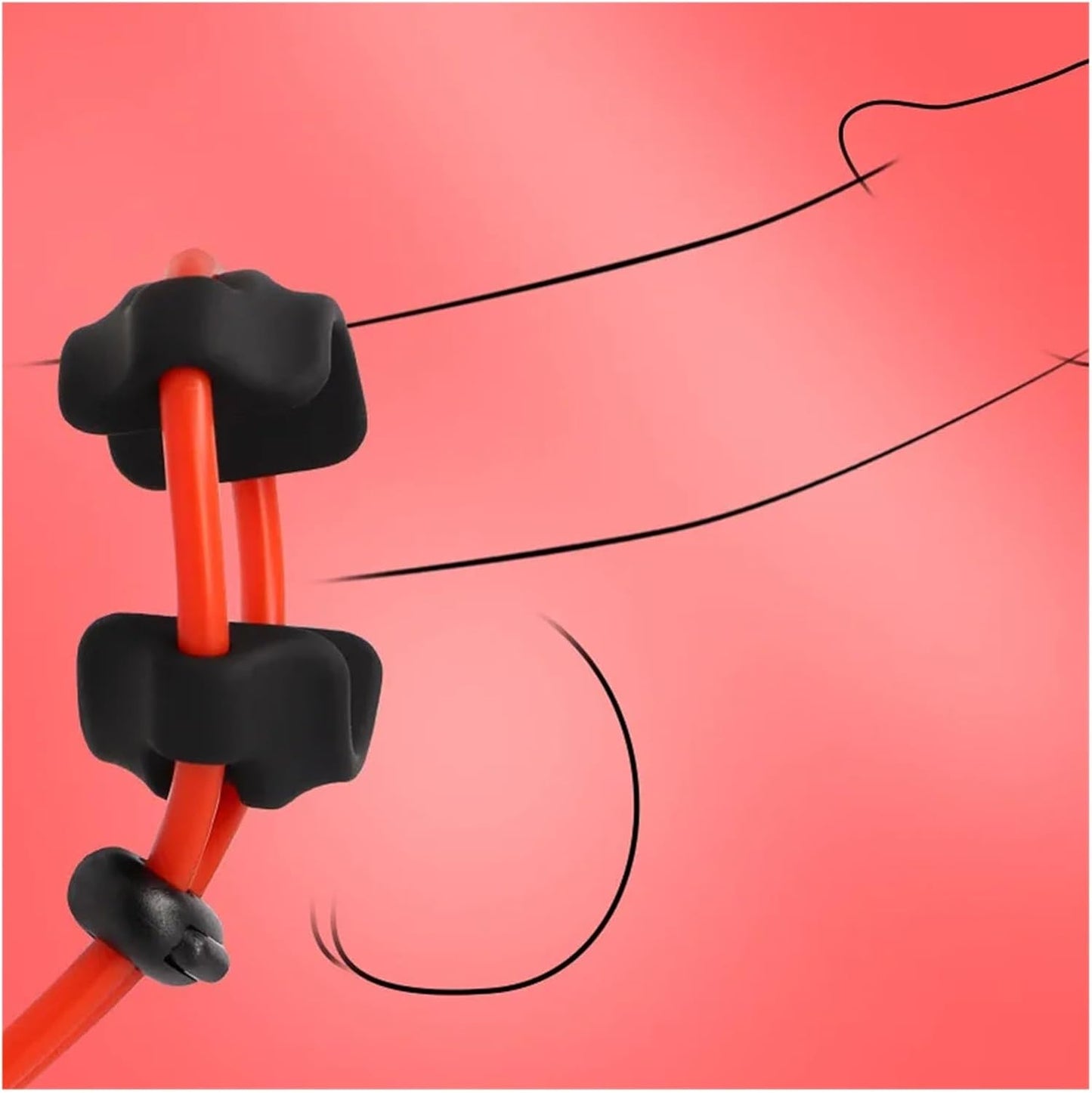 Adjustable Clamp Lasso Lock Cock Ring