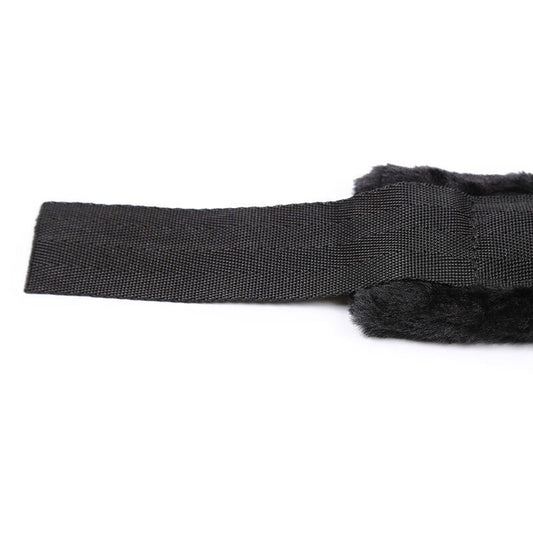 Adjustable Furry Wrist Cuffs with Removable Chain