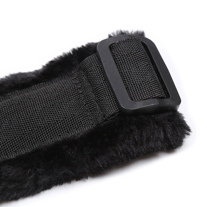 Adjustable Furry Wrist Cuffs with Removable Chain