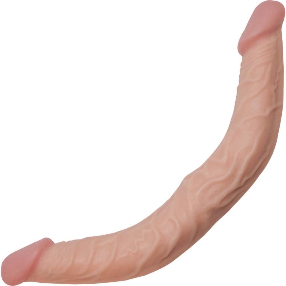 Nasstoys Real Skin All American Whoppers 13 Inch Curved Double Dildo Flesh