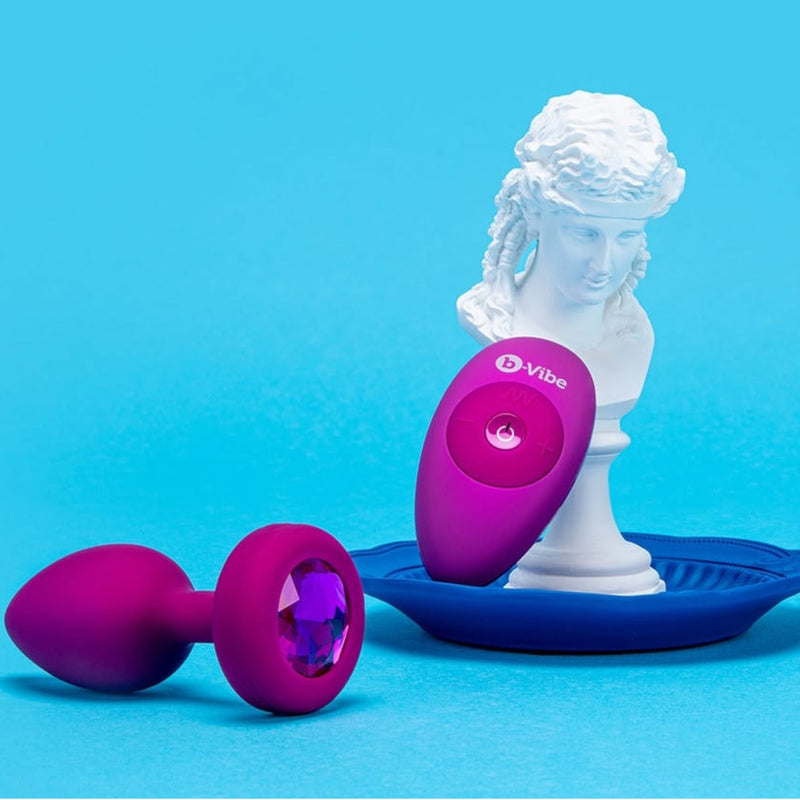 B-Vibe Remote Control Vibrating Jewel Plug S/M or M/L