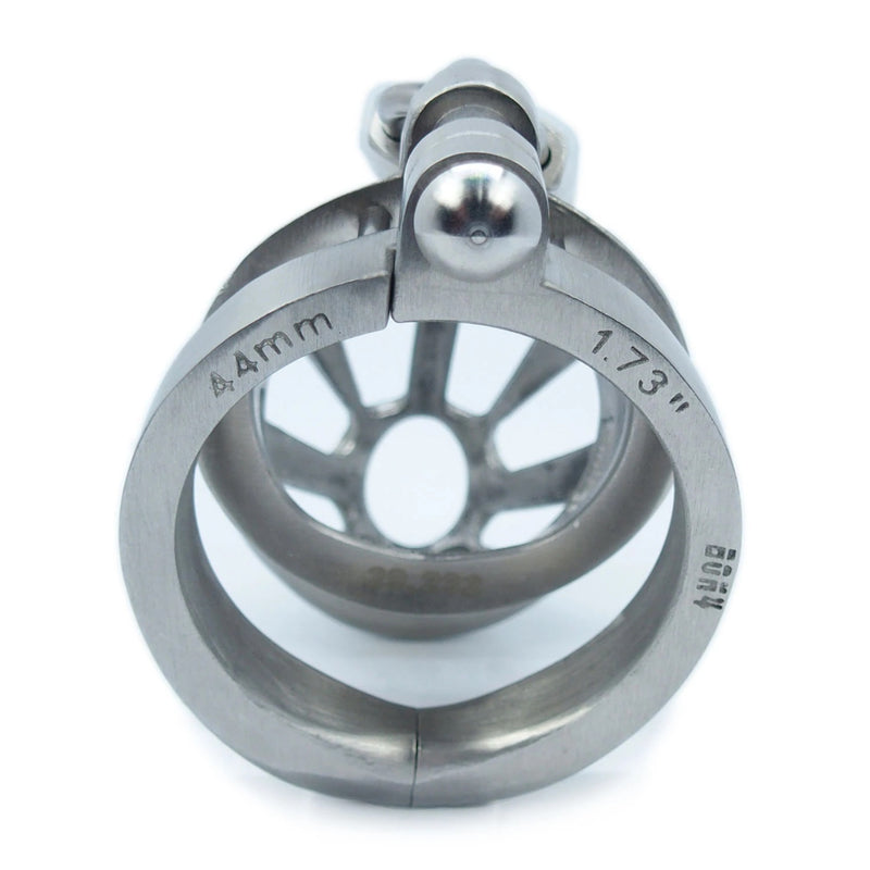BON4M High Quality Stainless Steel Chastity Cock Cage Small-Medium Size with 7 Hinged Rings [Limited Time Offer]