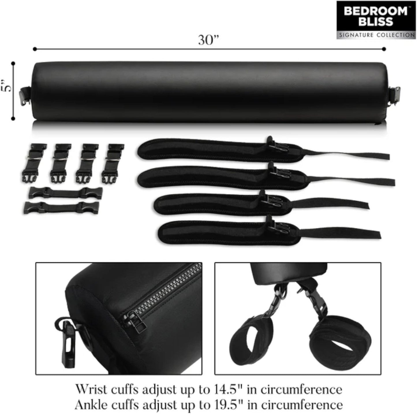 Bedroom Bliss Padded Spreader Bar with Restraints
