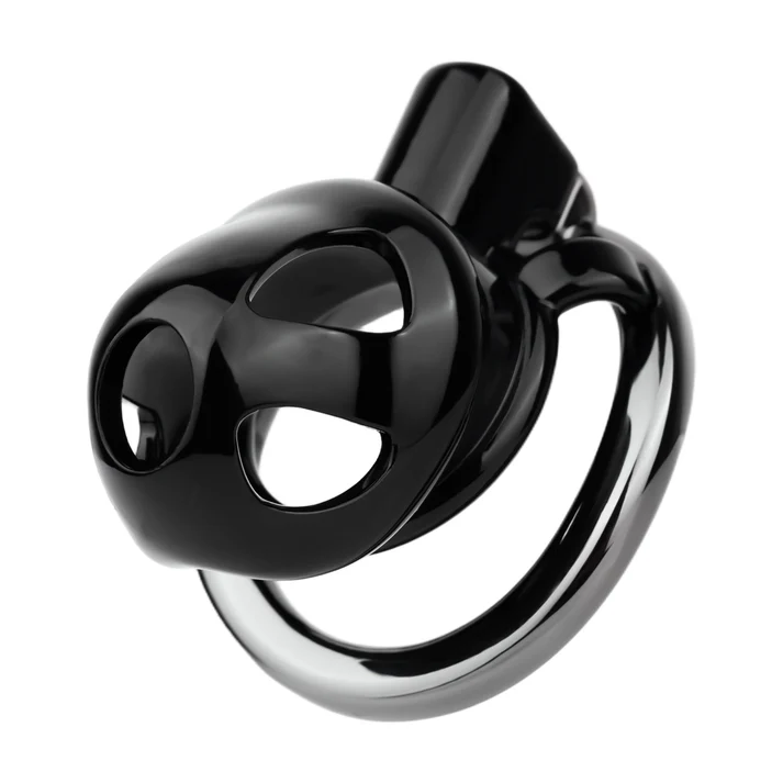 Black ABS & Aluminum Alloy Chastity Cage Small 45 mm #298S