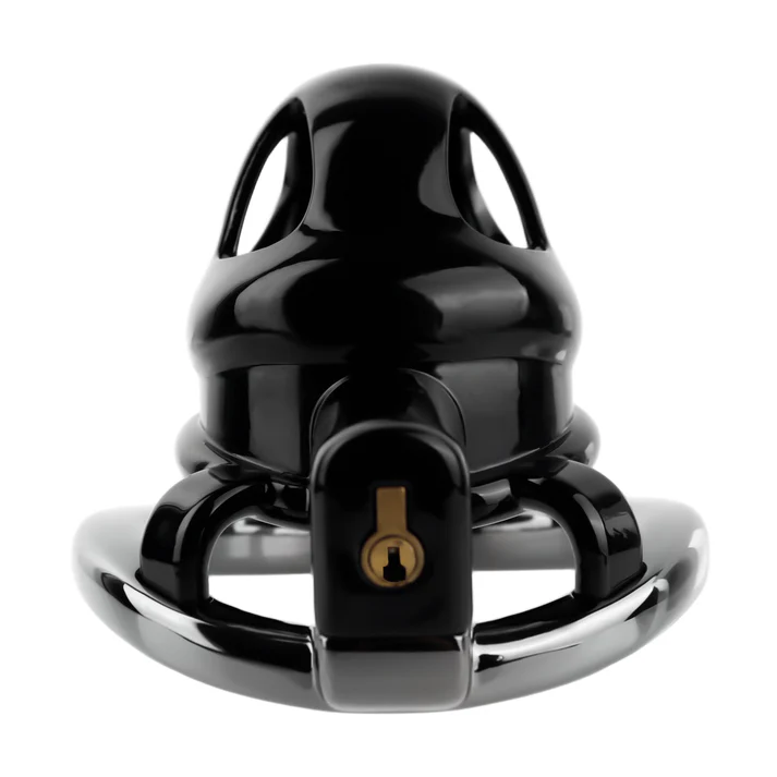 Black ABS & Aluminum Alloy Chastity Cage Small 45 mm #298S