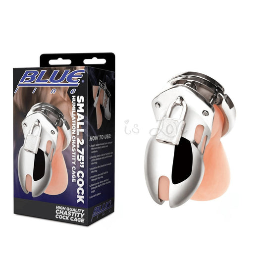Blue Line Small 2.75 Inch Cock Humiliation Chastity Cage