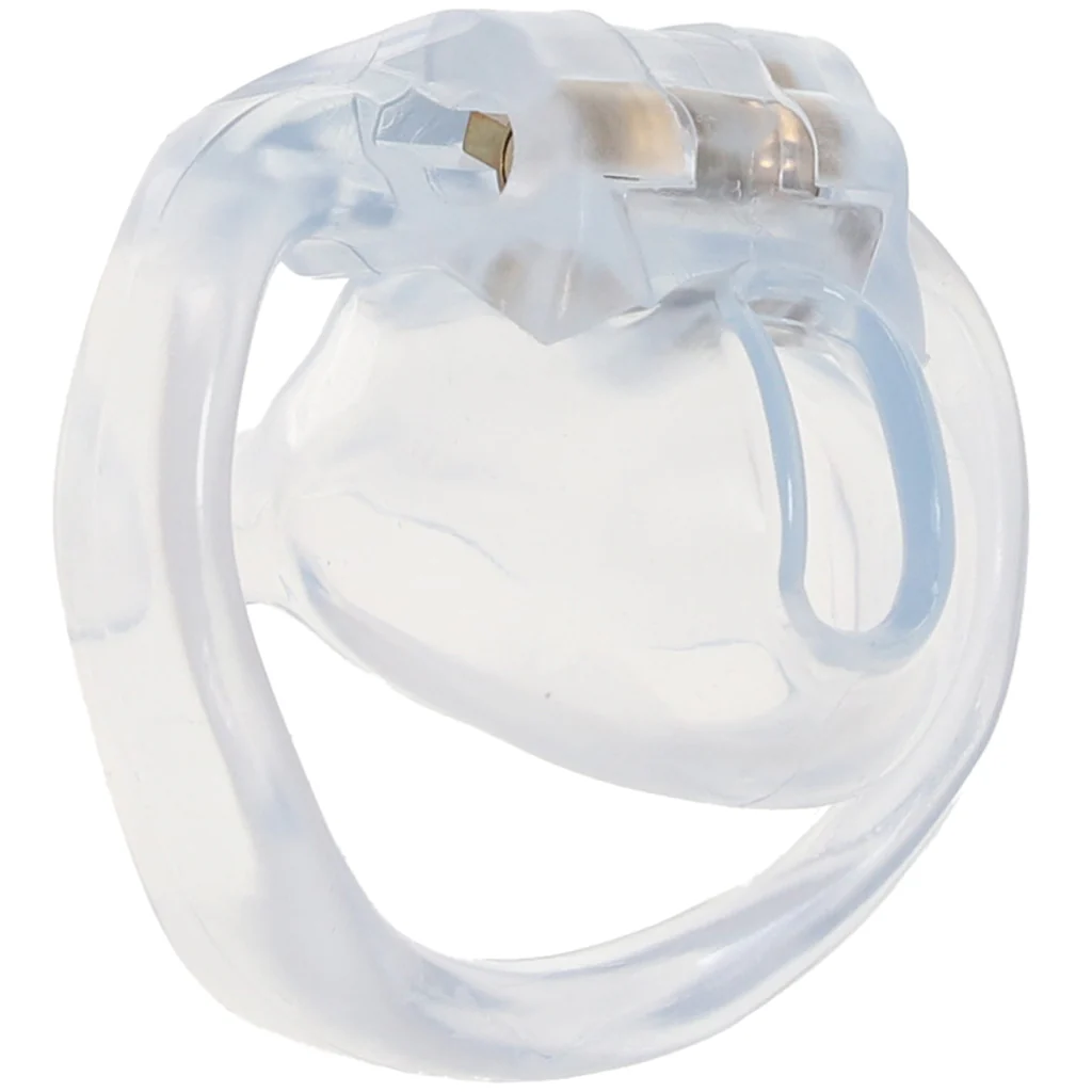 Blue Line Small Dick Acrylic Mini Chastity Cage