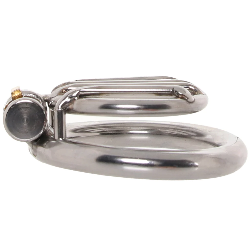 Blue Line Stainless Steel Inverted Micro Jail Time Chastity Cage