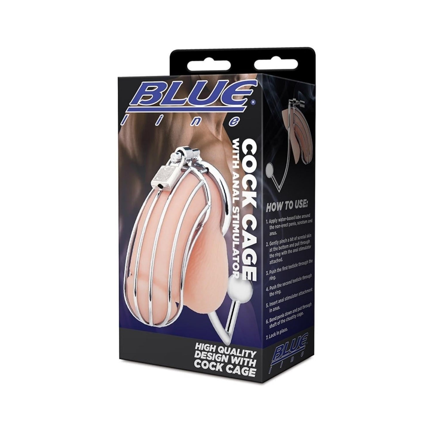 Blueline C&B Metal Cock Cage With Anal Stimulator