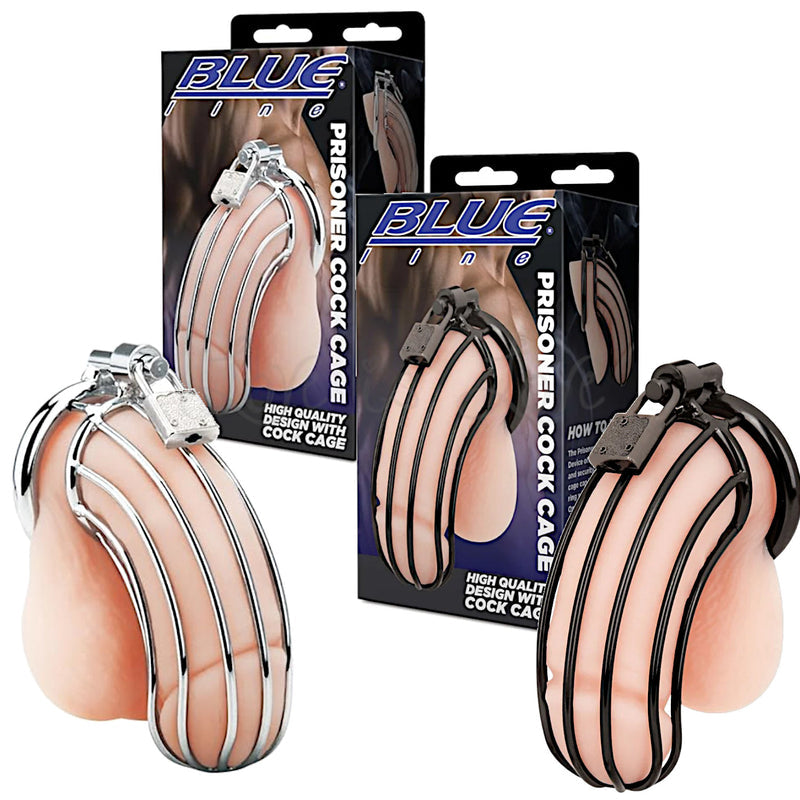 Blueline C&B Prisoner Cock Cage Metal Chastity Device