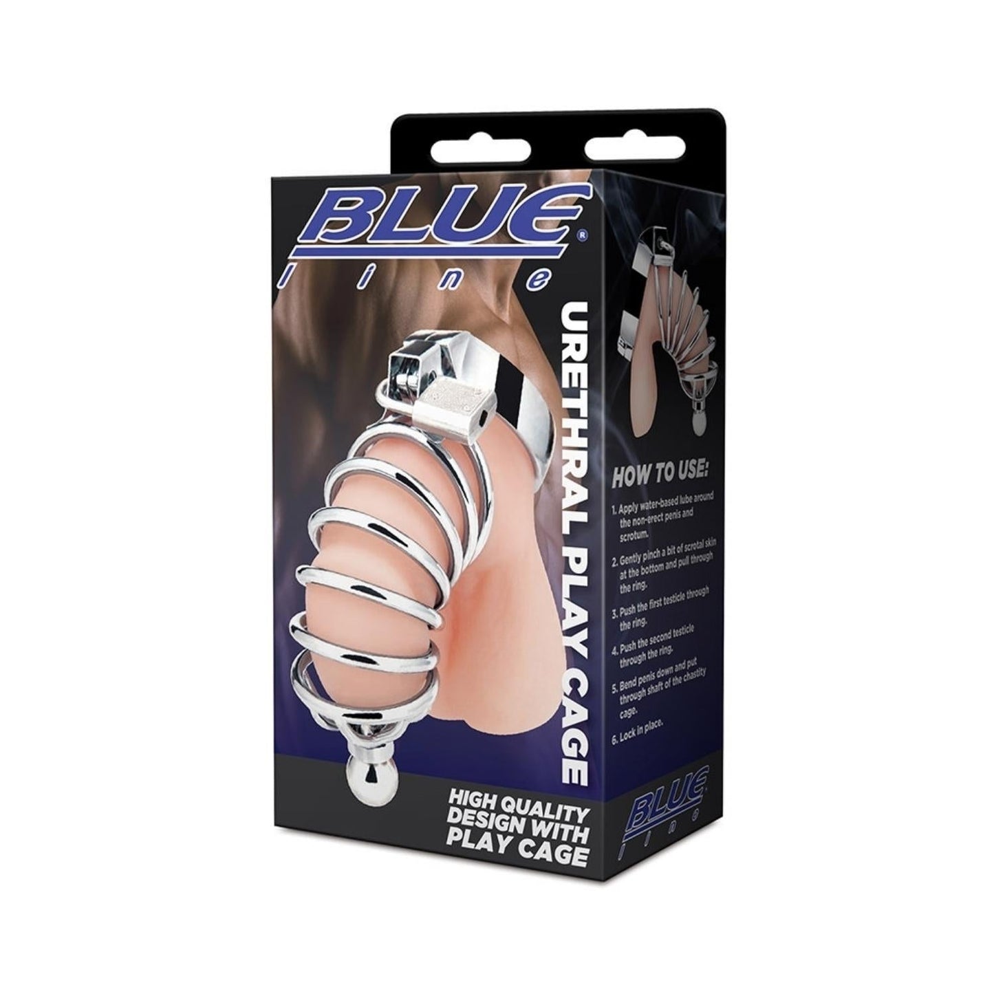 Blueline Urethral Play Chastity Cock Cage