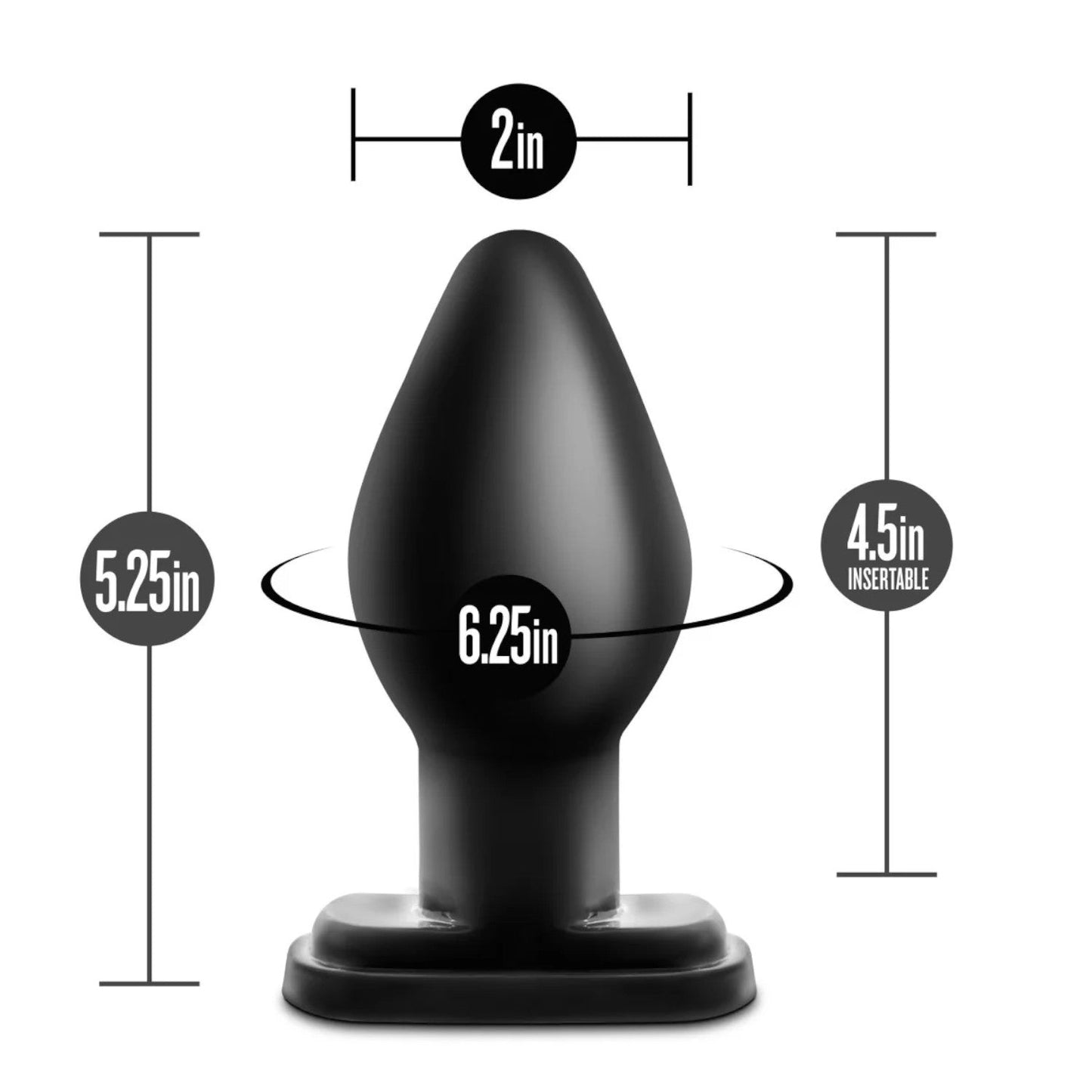 Blush Anal Adventures XL Plug 5.25 Inch Black