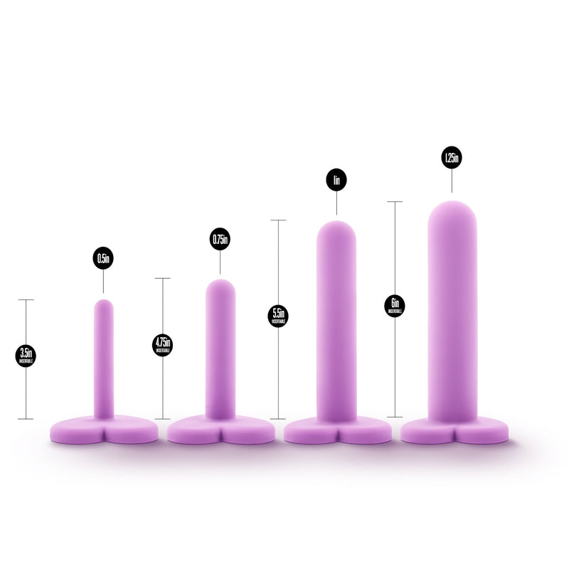Blush Wellness 4-Piece Graduated Sizes Silicone Dilator Kit Purple (New Packaging Edition)
