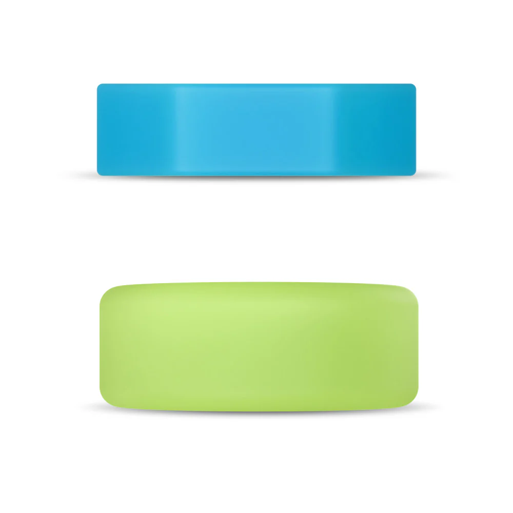 Blush Performance Plus Flash Glow In The Dark 2-Piece Cock Ring Set - Neon