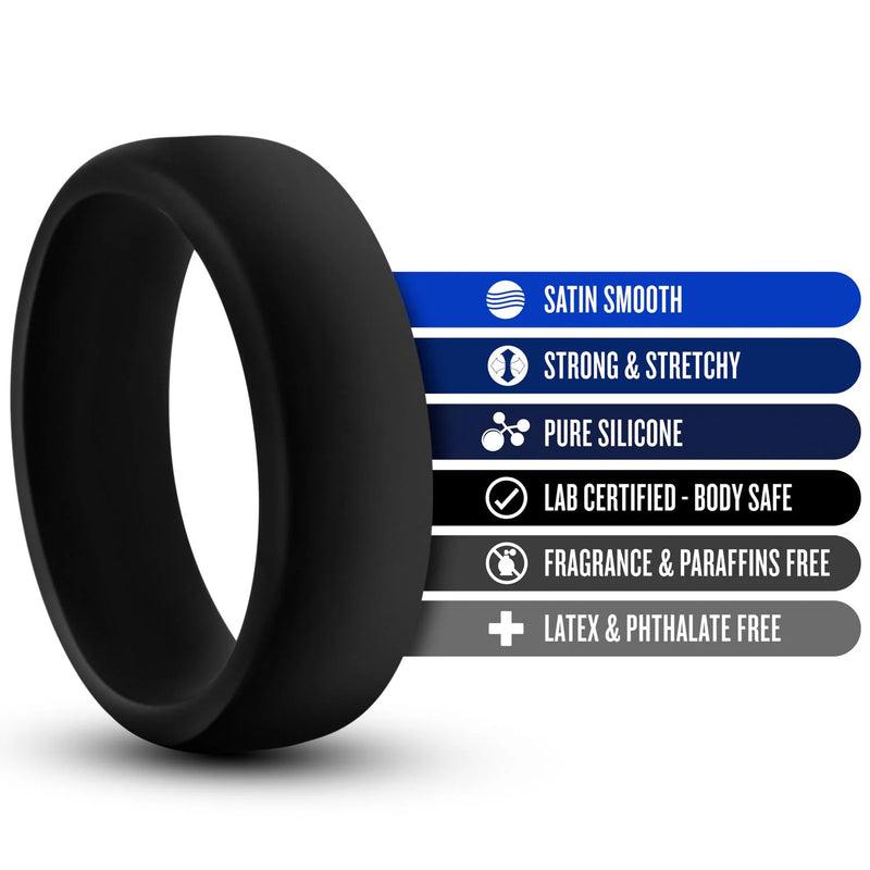 Blush Performance Silicone Go Pro Cock Ring Indigo/Black or Black/Black