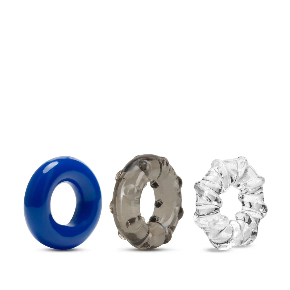 Blush Stay Hard Triple Stretch 3 Pack Cock Rings