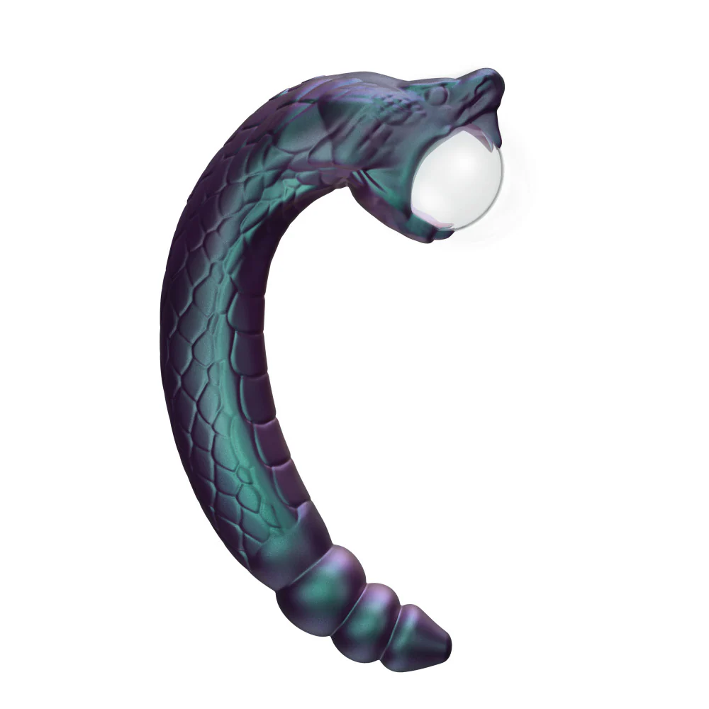 Blush Temptasia Rattle Snake Dual-Ended Vibrator With Mystical Plasma Globe - Dark Millenia