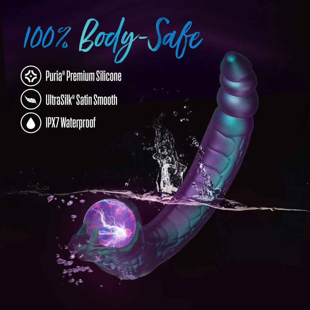 Blush Temptasia Rattle Snake Dual-Ended Vibrator With Mystical Plasma Globe - Dark Millenia