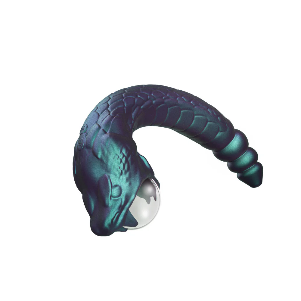 Blush Temptasia Rattle Snake Dual-Ended Vibrator With Mystical Plasma Globe - Dark Millenia