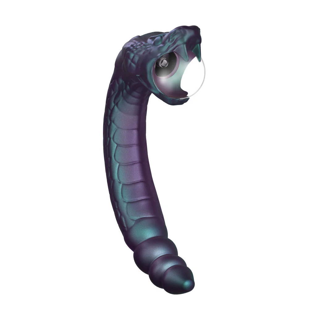 Blush Temptasia Rattle Snake Dual-Ended Vibrator With Mystical Plasma Globe - Dark Millenia