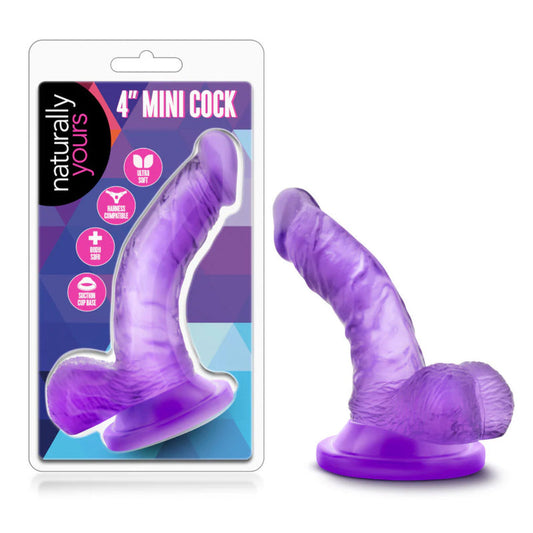 Blush Naturally Yours 4 Inches Mini Cock With Balls Pink or Purple