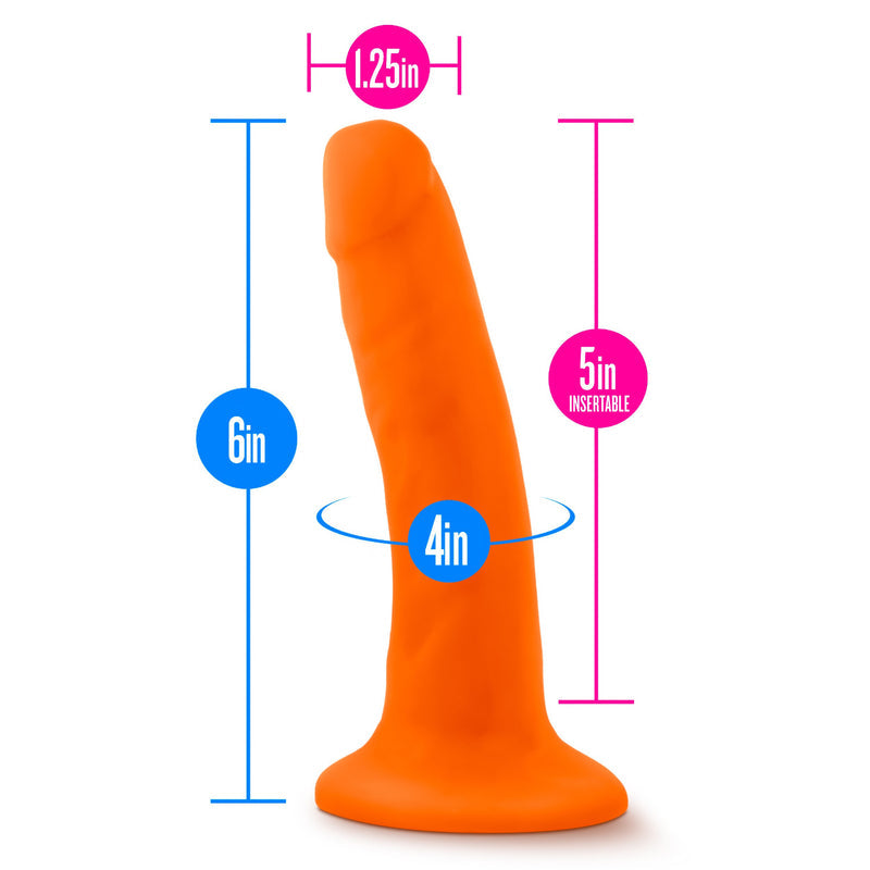 Blush Neo Dual Density Cock 6 Inch Neon Orange