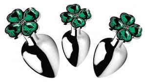 Booty Sparks Lucky Clover Gem Anal Plug Silver (Limited Period Sale)