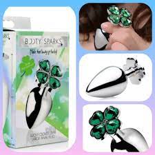 Booty Sparks Lucky Clover Gem Anal Plug Silver (Limited Period Sale)