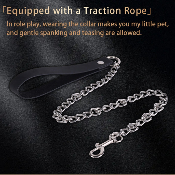 Bound Grace Stainless Steel Silver Bowtie Collar with Lead and Bell [Limited Time Offer]