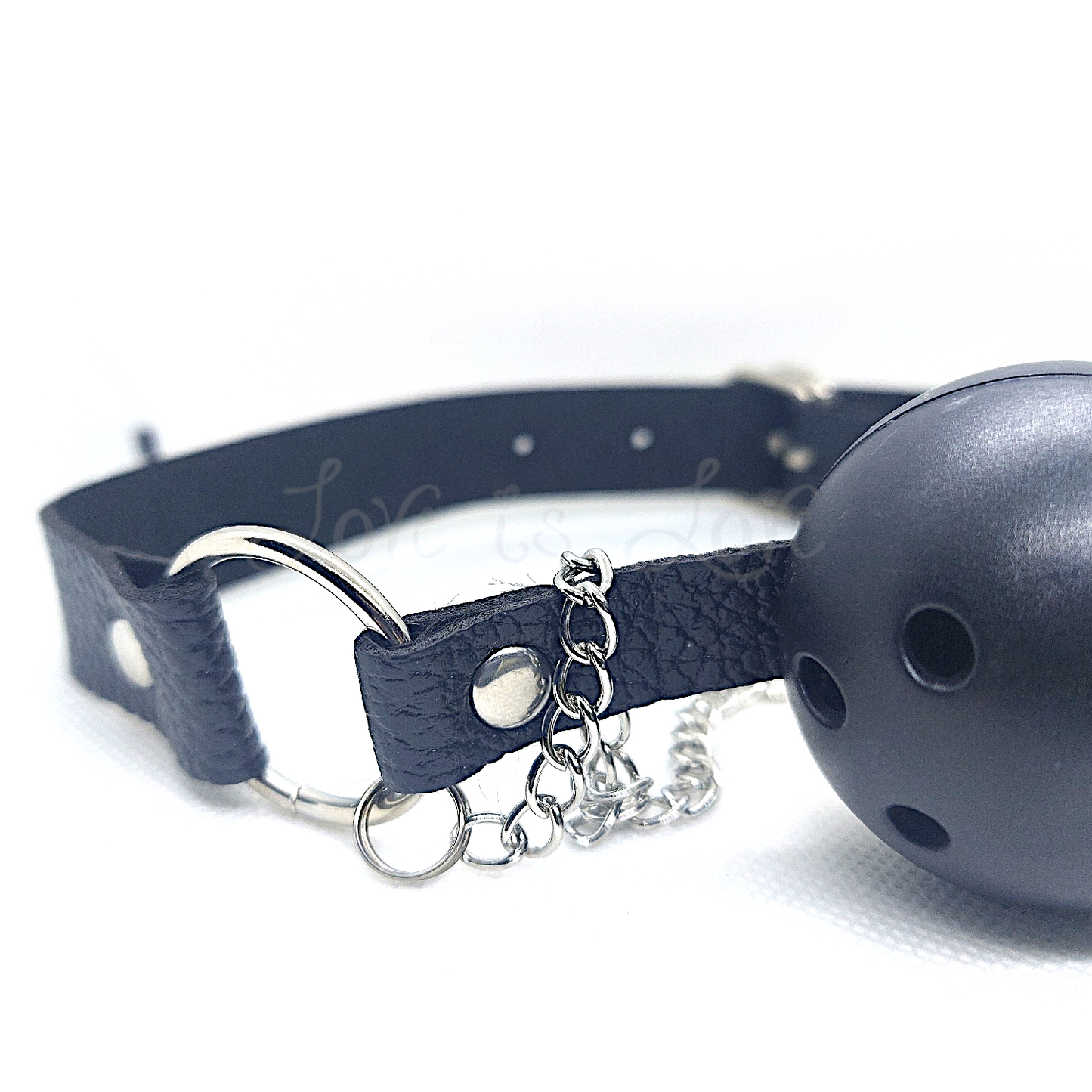 Breathable Ball Gag with Adjustable Straps & Nipple Clamps