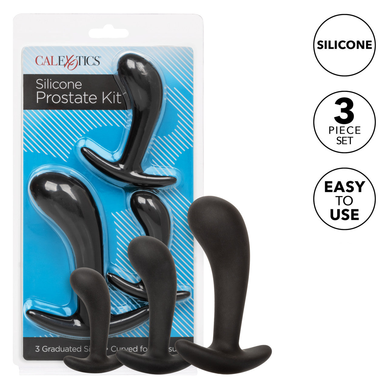 CalExotics Silicone Prostate Kit 3 Graduated Sizes