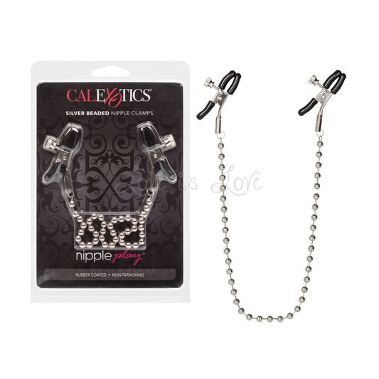 CalExotics Nipple Play Silver Beaded Nipple Clamps