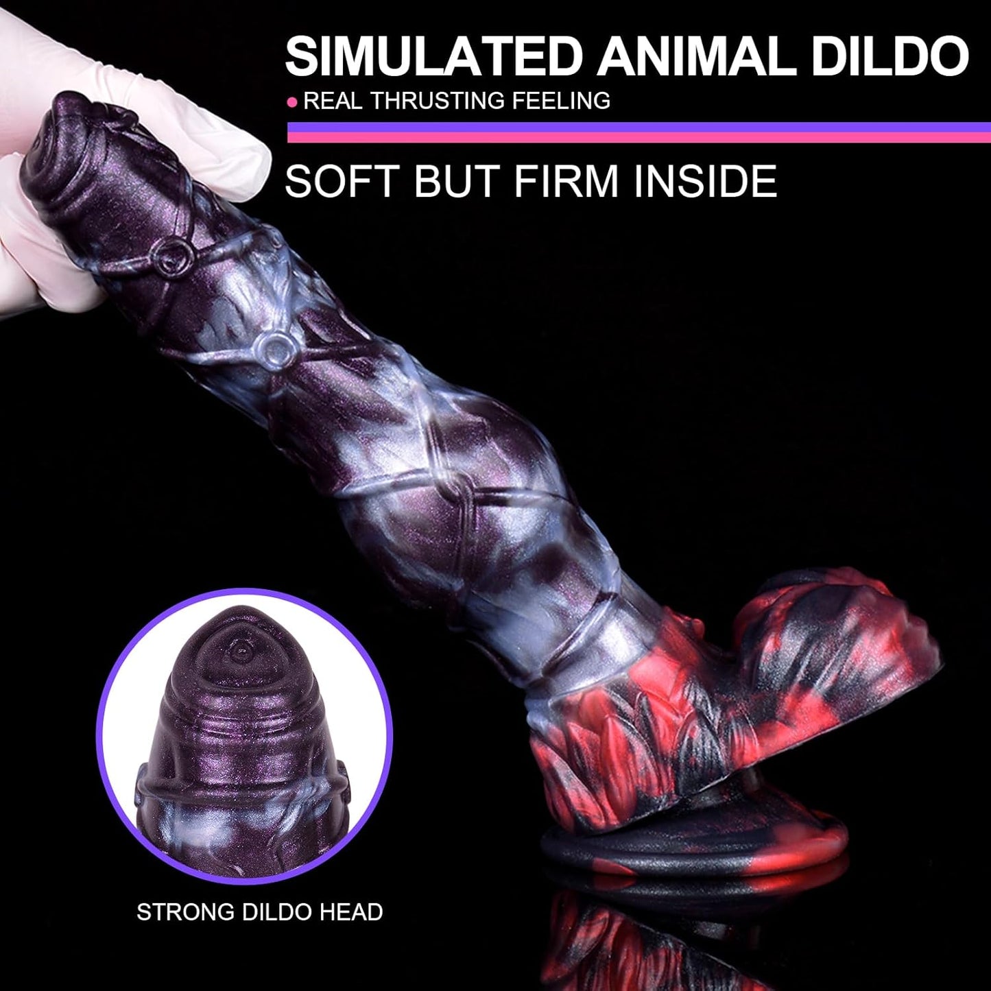 Chained Dragon Fantasy Silicone Dildo with Suction Cup 9.4 Inch [Limited Time Offer]