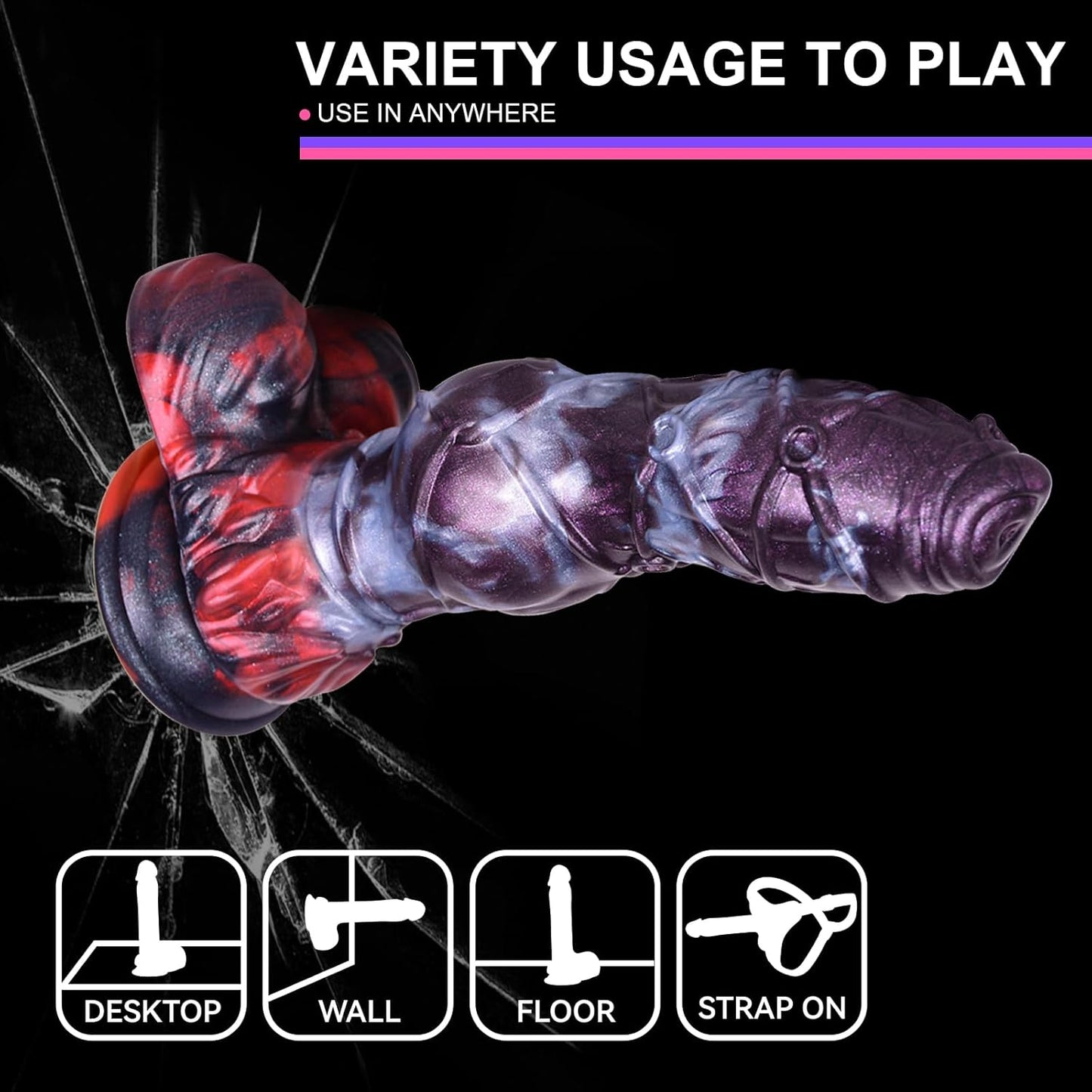 Chained Dragon Fantasy Silicone Dildo with Suction Cup 9.4 Inch [Limited Time Offer]