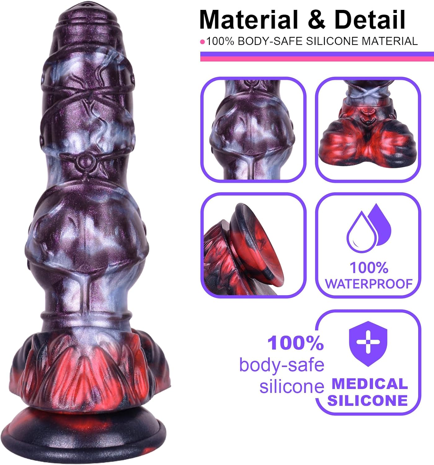 Chained Dragon Fantasy Silicone Dildo with Suction Cup 9.4 Inch [Limited Time Offer]