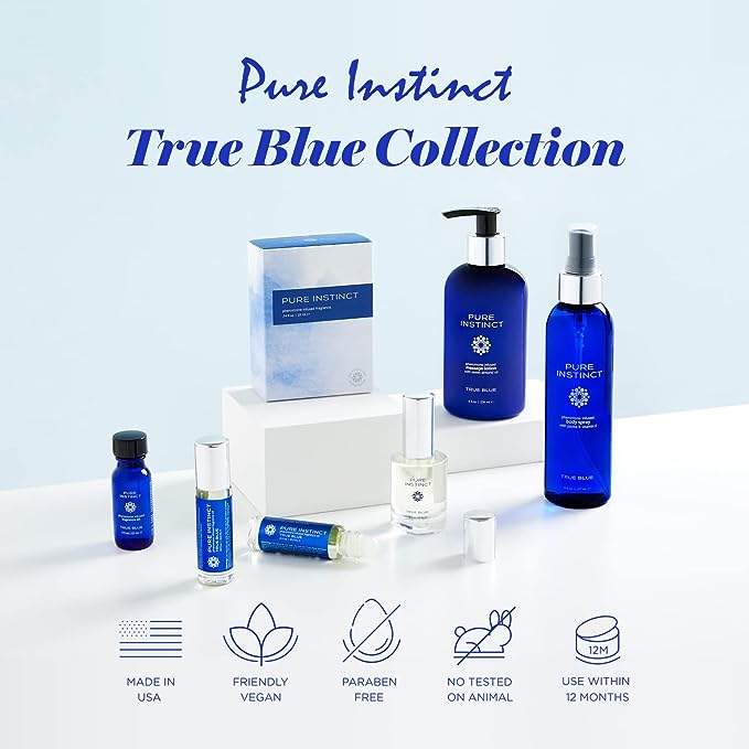 Class Erotica Pure Instinct Pheromone Infused Massage Body Lotion True Blue 8oz/236ml
