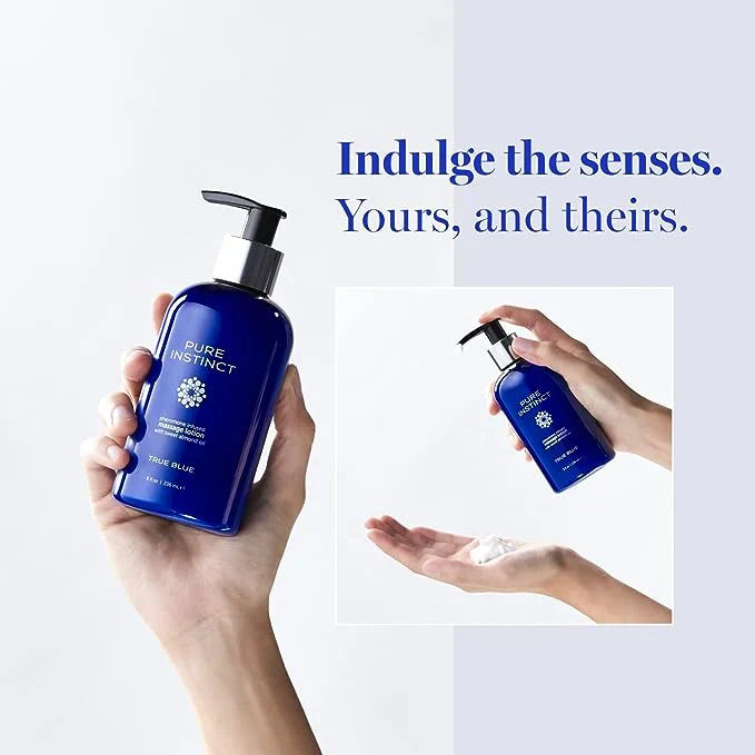 Class Erotica Pure Instinct Pheromone Infused Massage Body Lotion True Blue 8oz/236ml