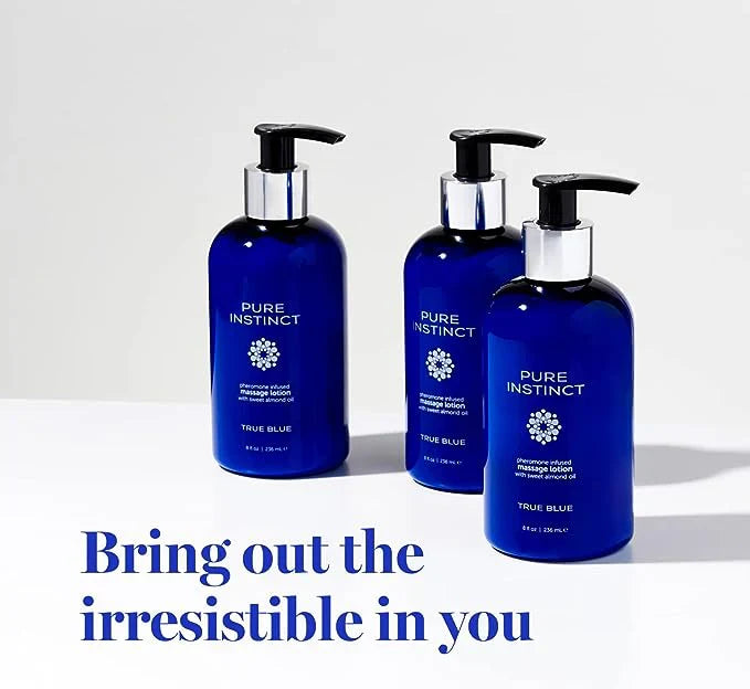 Class Erotica Pure Instinct Pheromone Infused Massage Body Lotion True Blue 8oz/236ml