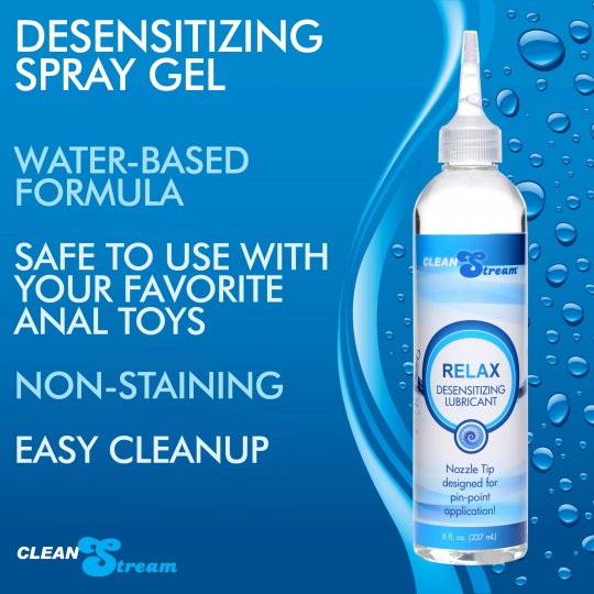 CleanStream Relax Desensitizing Lubricant With Nozzle Tip 4 FL OZ 118 ML