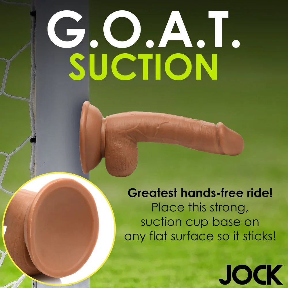 Curve Toys Jock Soccer Sam 7" Dildo with Balls Dark