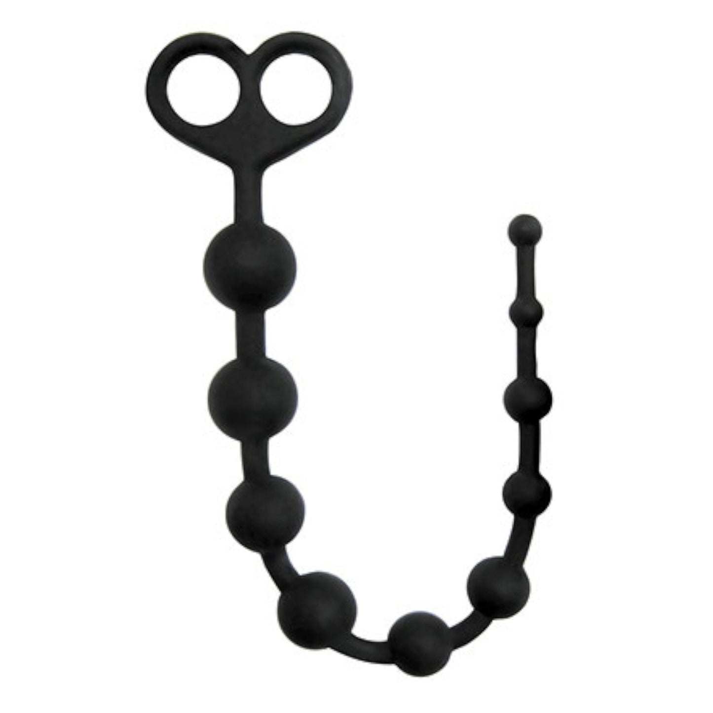 Curve Toys Rooster Perfect 10 Silicone Anal Beads Black