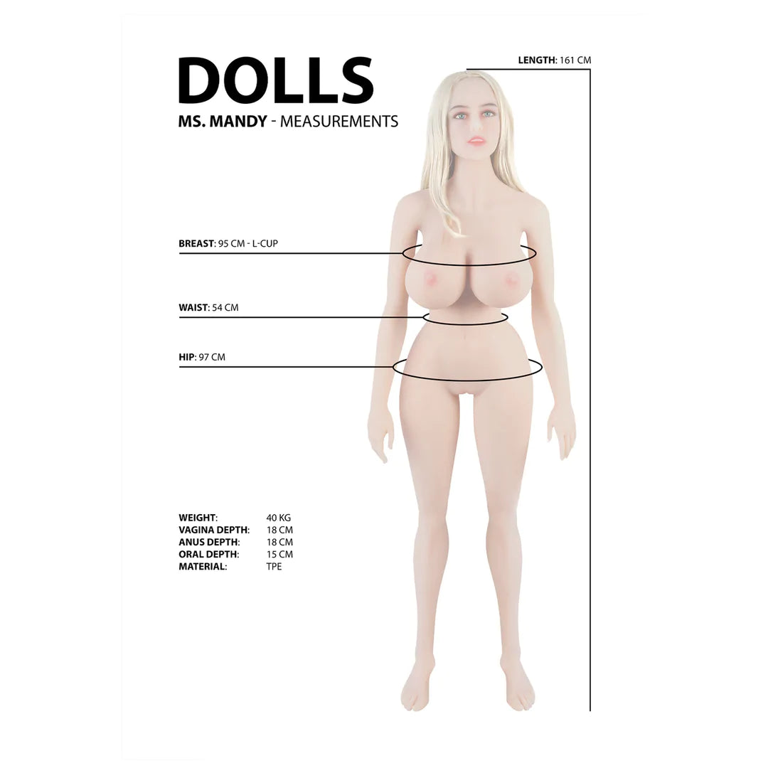 Shots Posable Real Life Female Sex Doll Mandy 161cm [Limited Period SALE]