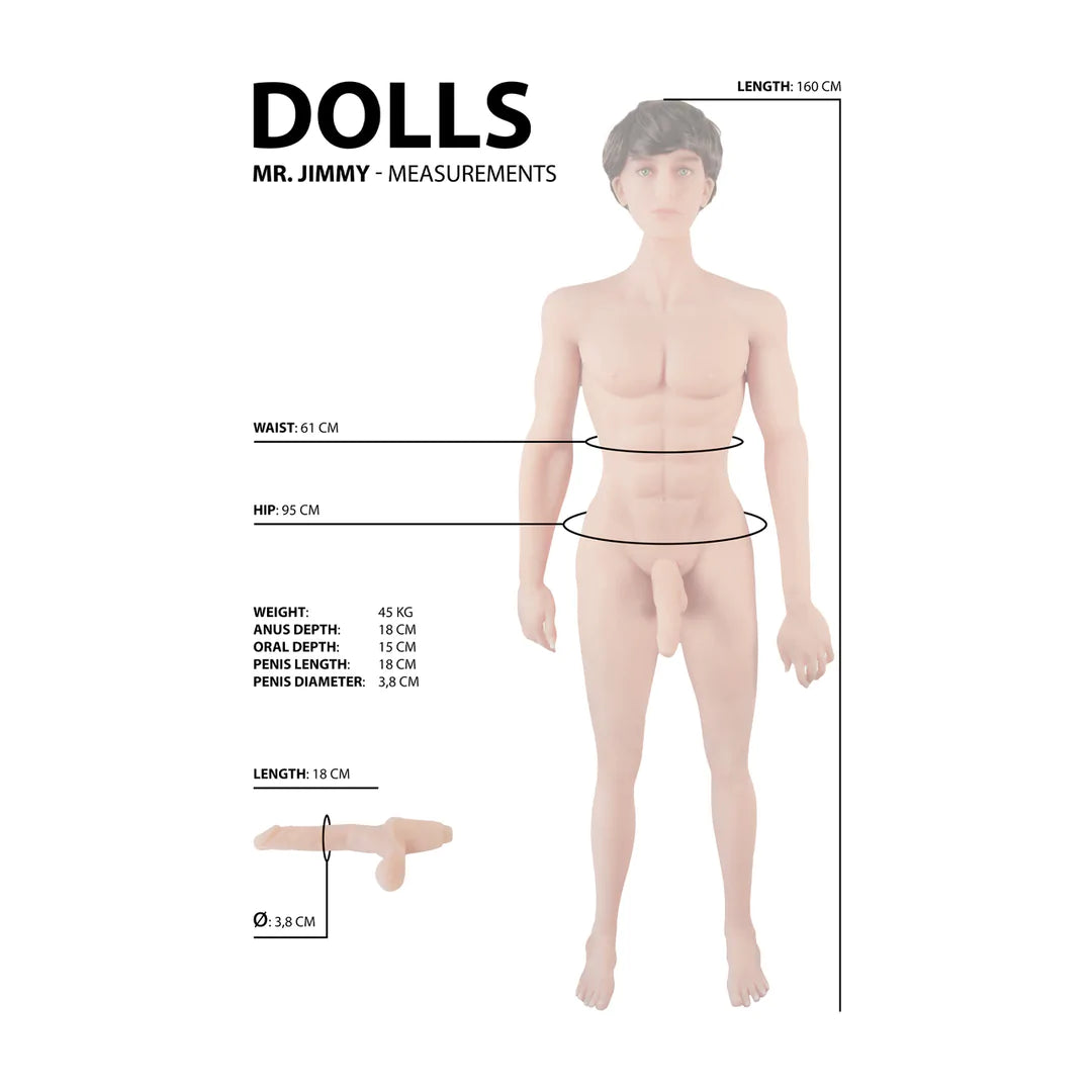 Shots Posable Real Life Male Sex Doll Jimmy 160cm [Limited Time Offer]